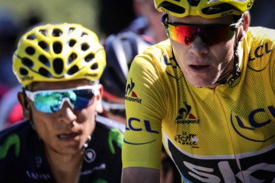 Nairo Quintana (Col) y Chris Froome (Ing) en la Vuelta a España 2016